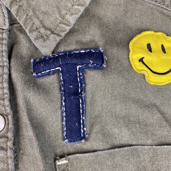 Tractr Olive Green Button Down Shirt- M 10/12 - Picture 4 of 13